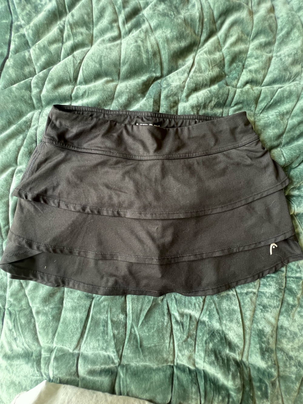 Head Black Athletic Skirt with Logo